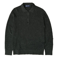 Long-Sleeve Polo Sweater Verdant - sweater