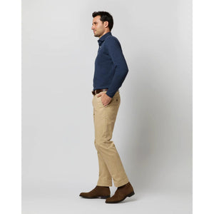 Long Sleeved Polo Heather Denim Pima Pique polo