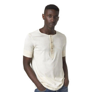 Loopwheeled Henley 5,5oz Classic Fit Nature - Henley