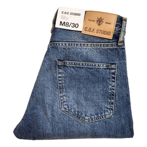 M8 Straight 14oz Indigo Selvedge Aged Denim