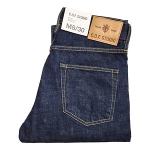 M8 Straight 14oz Indigo Selvedge Rinsed Denim