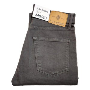 M8 Straight Comfort Organic Ecru Anthracite Denim