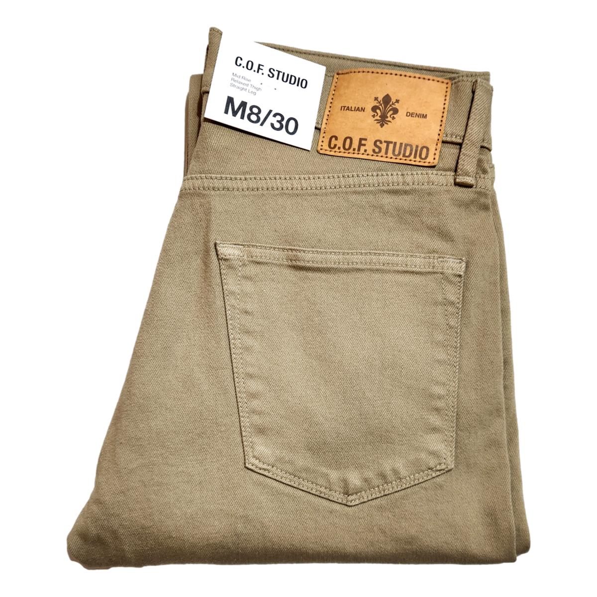 M8 Straight Comfort Organic Ecru Beige Denim