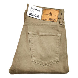 M8 Straight Comfort Organic Ecru Beige Denim