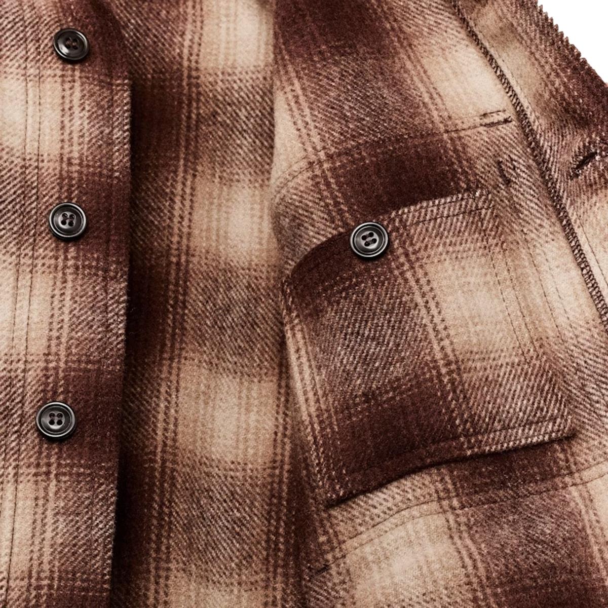 Mackinaw Wool Cruiser Jacket Brown Tan Ombre - Jacket