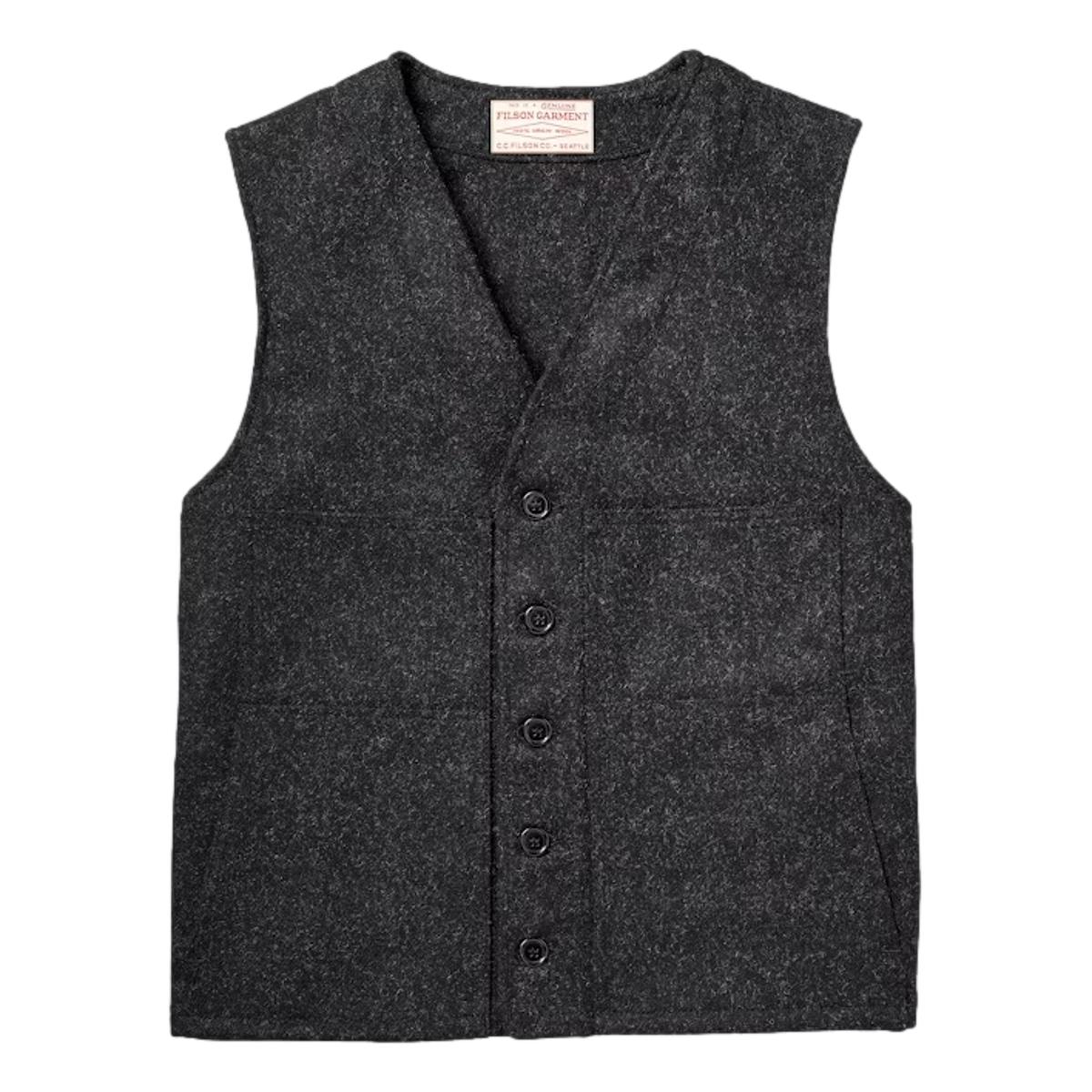 Mackinaw Wool Vest Charcoal - Vest