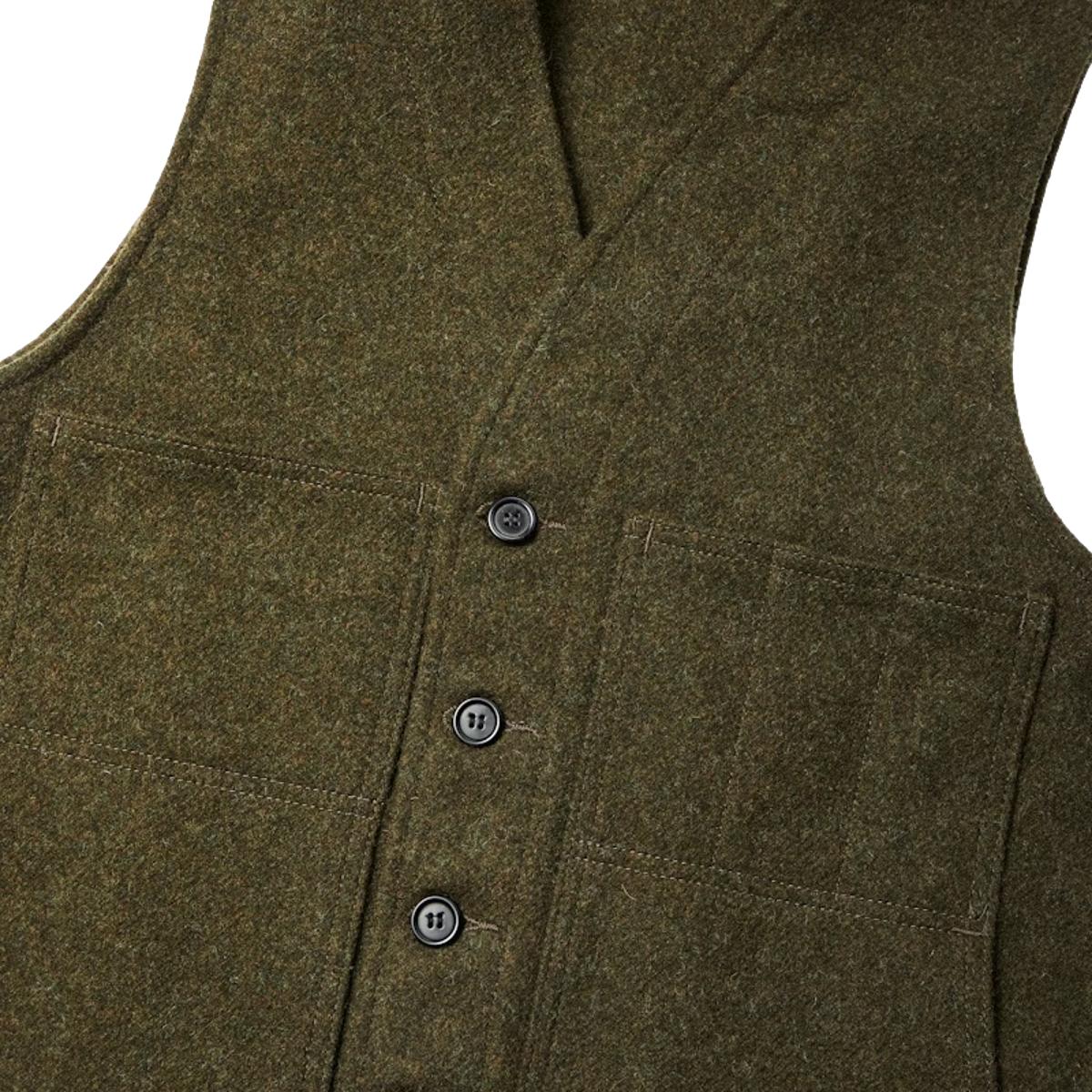 Mackinaw Wool Vest Forest Green - Vest