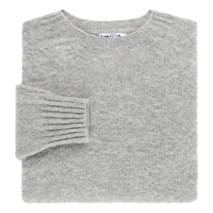 Made-in-Scotland Light Grey Shaggy Dog Sweater - Sweater