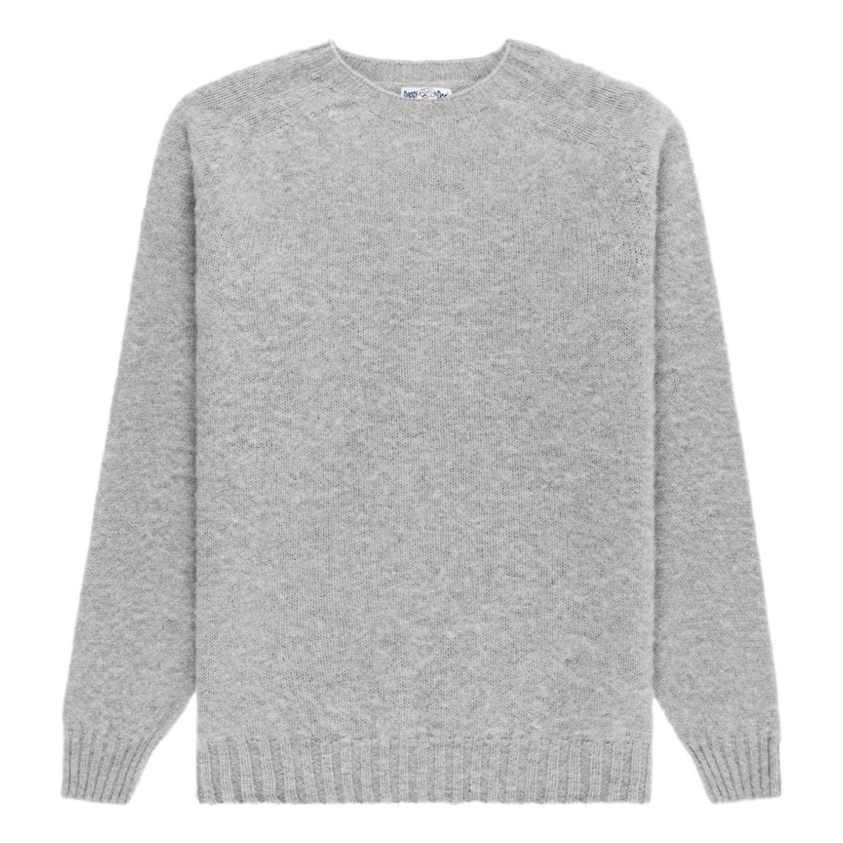 Made-in-Scotland Light Grey Shaggy Dog Sweater - Sweater