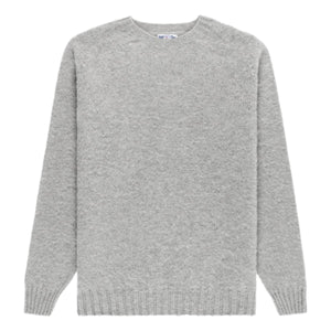 Made-in-Scotland Light Grey Shaggy Dog Sweater - Sweater