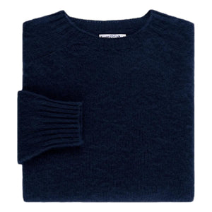 Made-in-Scotland Navy Shaggy Dog Sweater - Sweater