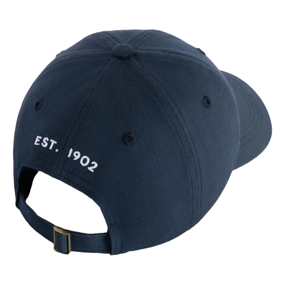 Made-in-USA Navy J. Press Embroidered Logo Dad Hat - Hat