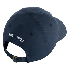 Made-in-USA Navy J. Press Embroidered Logo Dad Hat - Hat