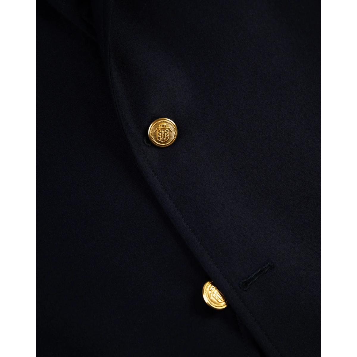Made-in-USA Navy Wool Doeskin Blazer - Blazer