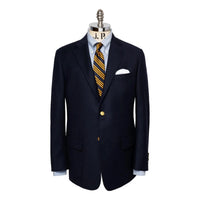 Made-in-USA Navy Wool Doeskin Blazer - Blazer