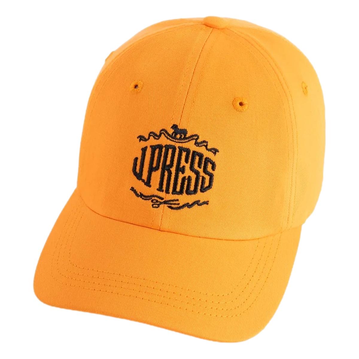 Made-in-USA Orange J. Press Embroidered Logo Dad Hat - Hat