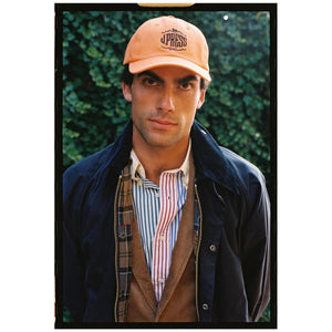 Made-in-USA Orange J. Press Embroidered Logo Dad Hat - Hat