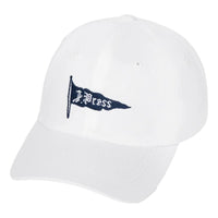 Made-in-USA White J. Press Embroidered Burgee Dad Hat - Hat