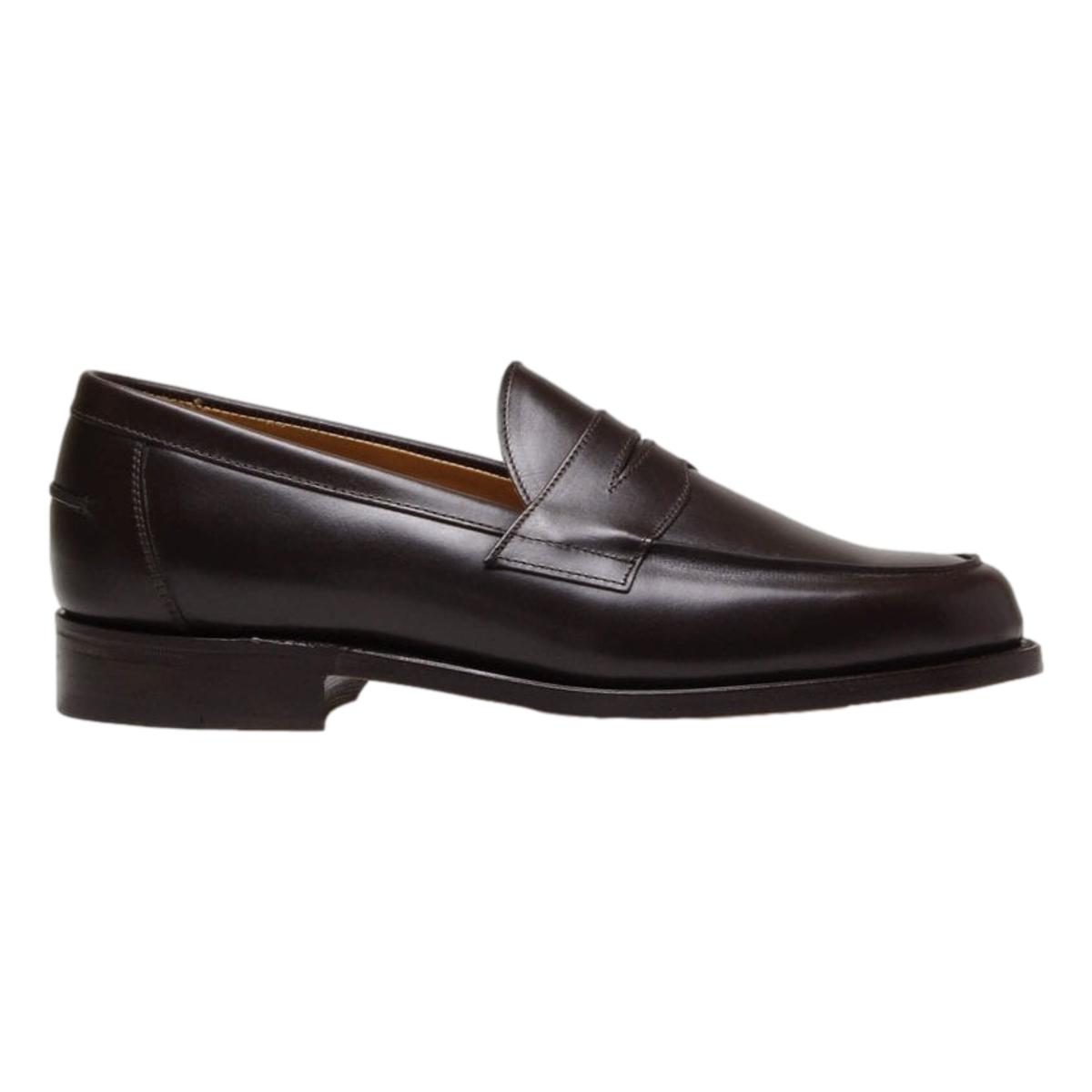 Madrid Dark Brown Calf Buttseam Loafer - Shoes/Boots