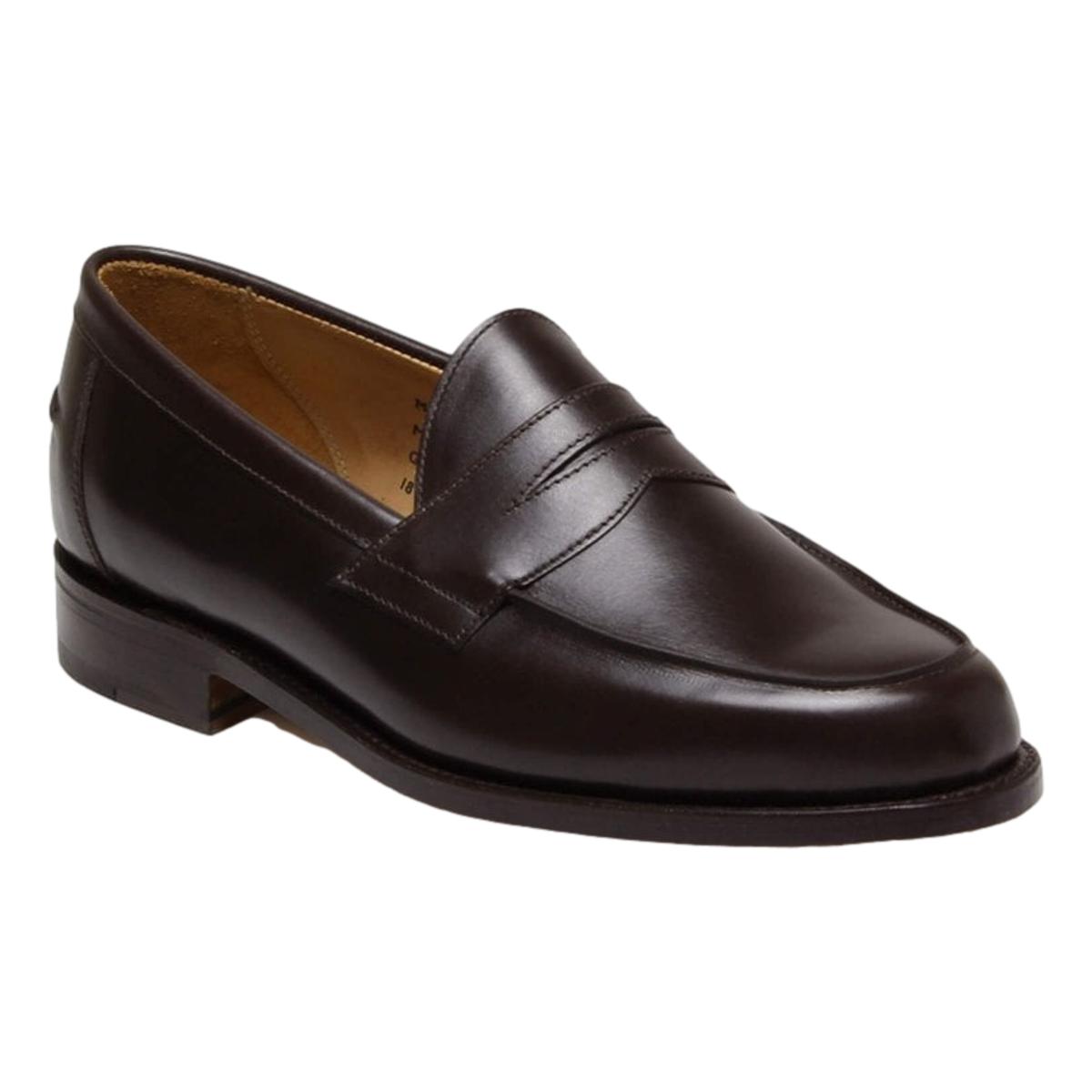 Madrid Dark Brown Calf Buttseam Loafer - Shoes/Boots