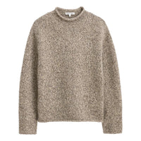 Marled Rollneck In Merino Wool Marled Cedar - Sweater