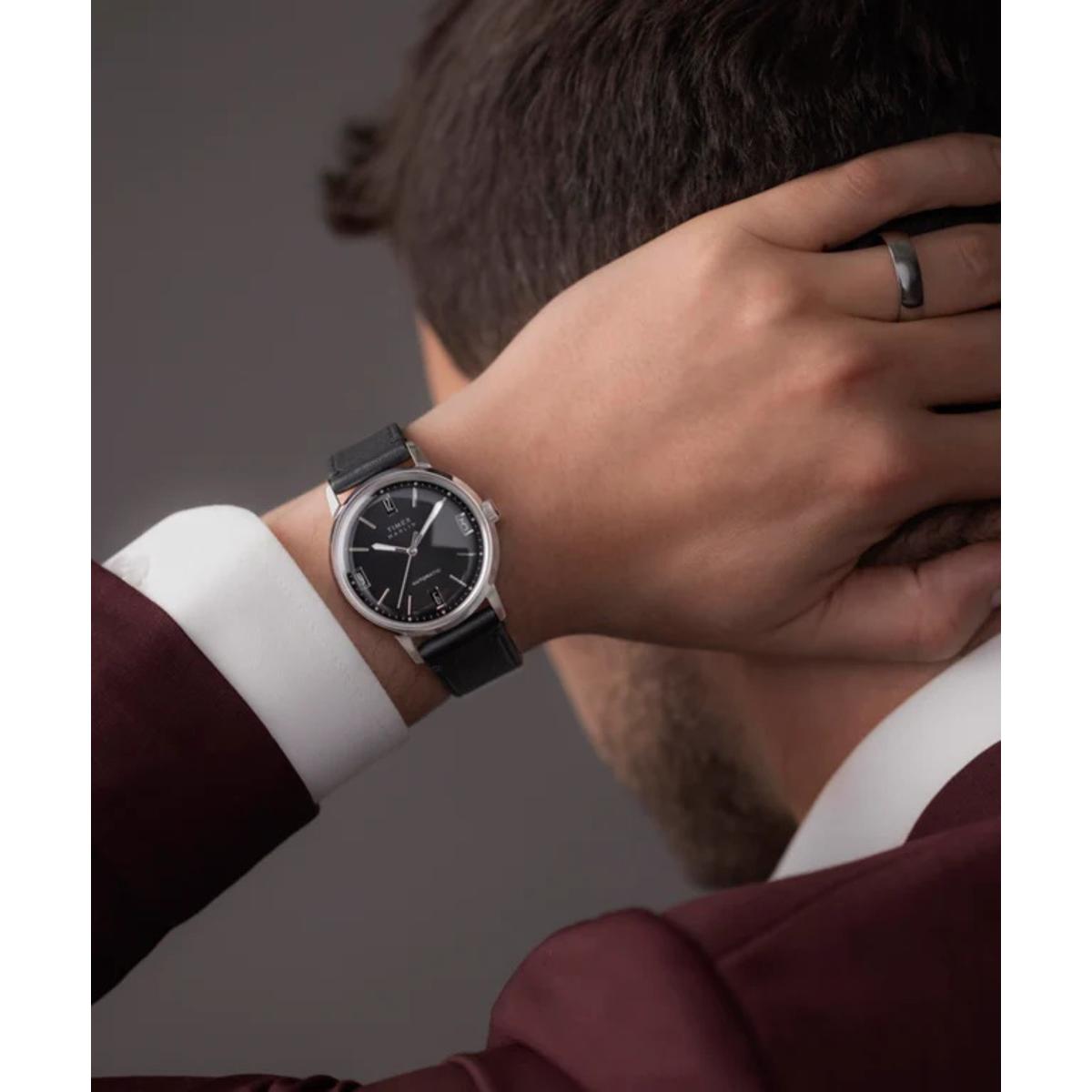 Marlin® Automatic 40mm Leather Strap Watch - watch