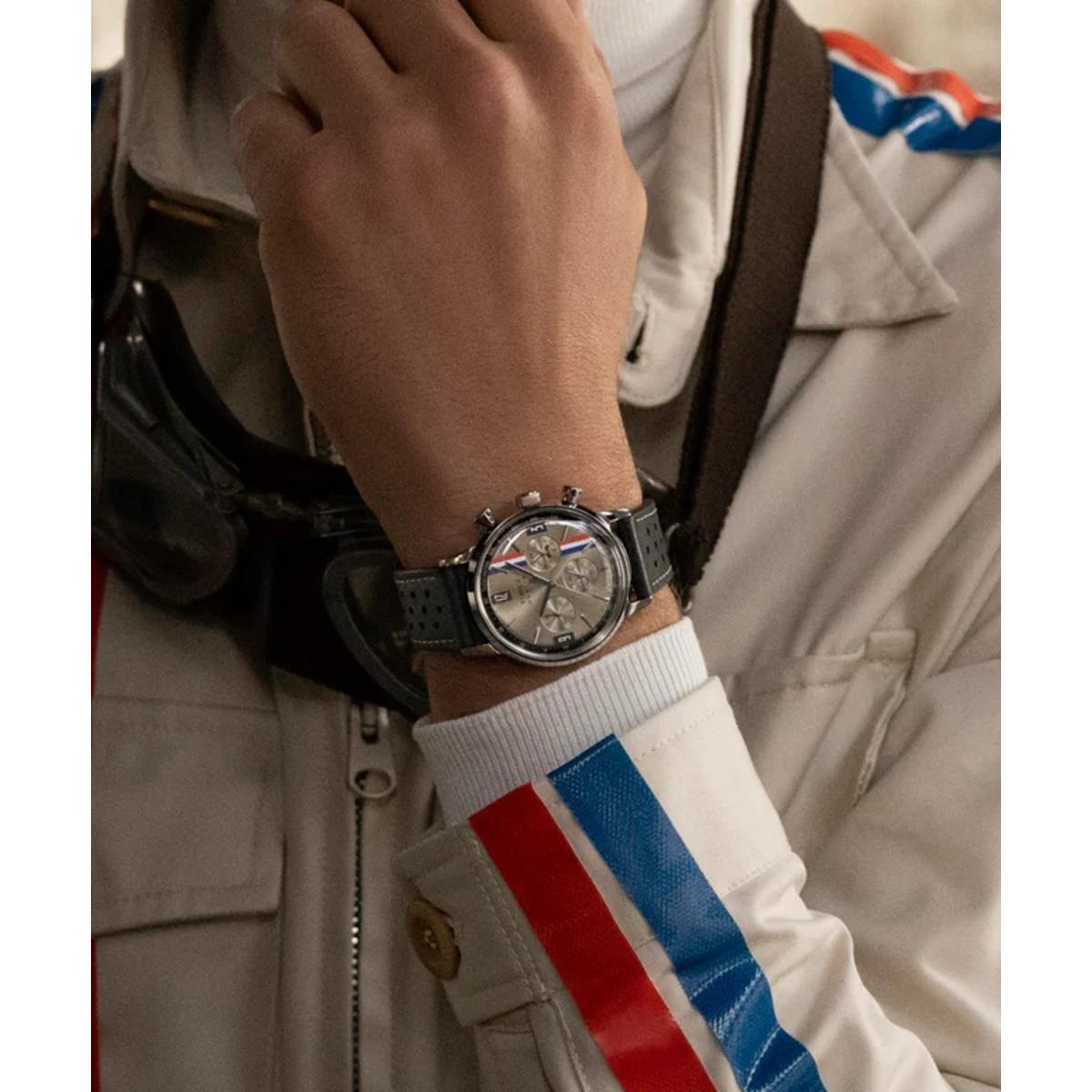 Marlin® Chronograph Tachymeter 40mm Leather Strap Watch