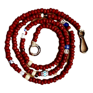 Maroon Bead Necklace - Necklace