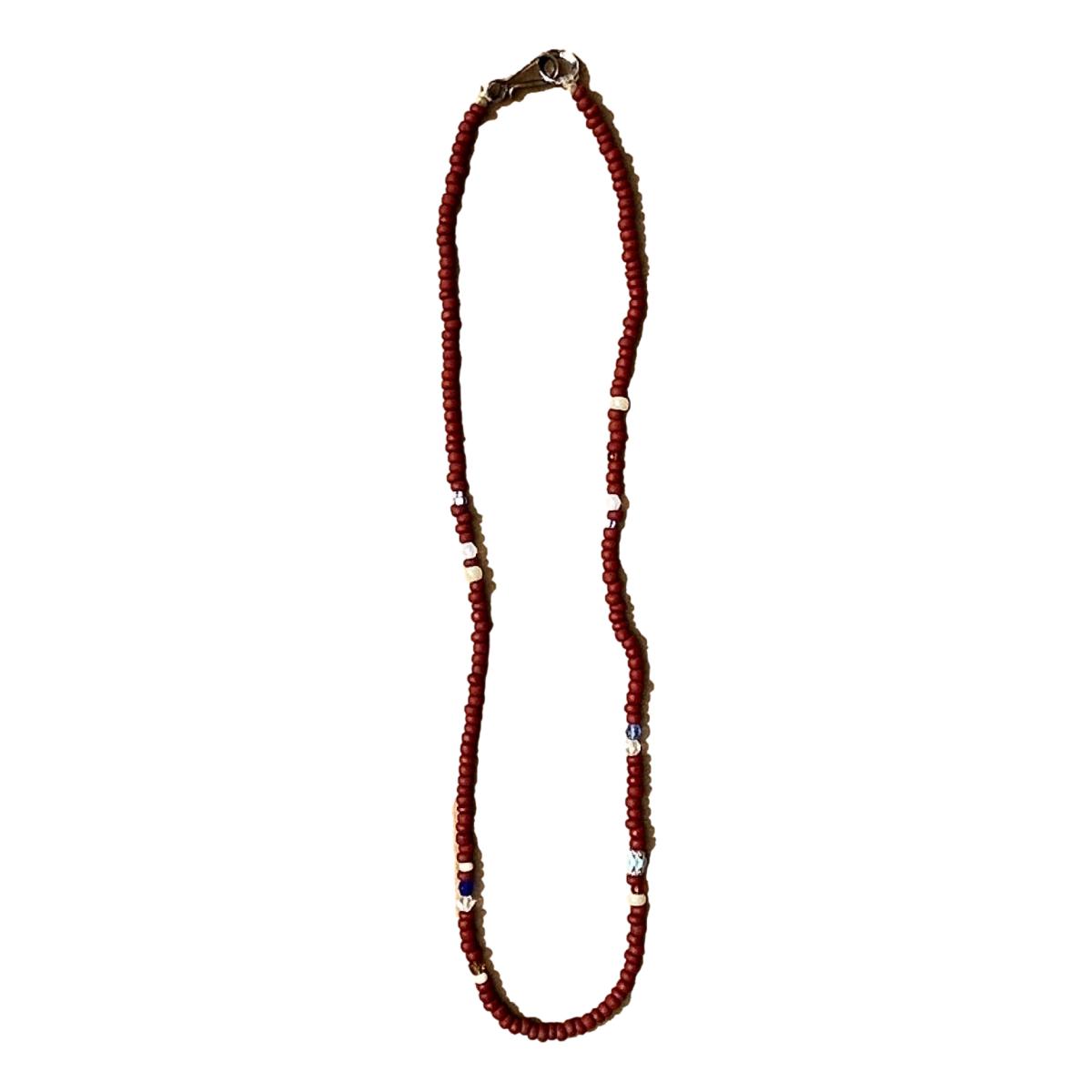 Maroon Bead Necklace - Necklace