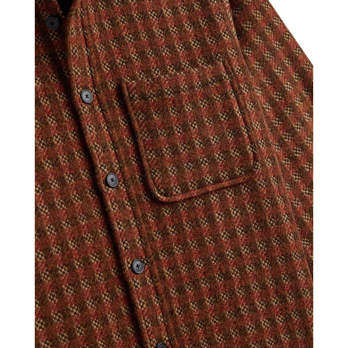 Merino Tweed Shirt Brown - Shirts