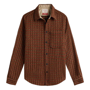 Merino Tweed Shirt Brown - Shirts