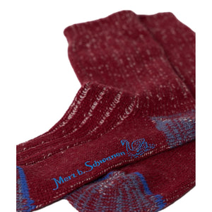 Merino Wool Extra-Fine Socks Red Nature Mel - Hat