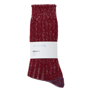 Merino Wool Extra-Fine Socks Red Nature Mel - Hat