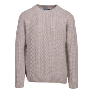 Merino Wool Fisherman’s Sweater Oatmeal - Sweater