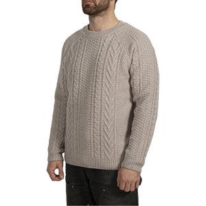 Merino Wool Fisherman’s Sweater Oatmeal - Sweater