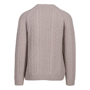 Merino Wool Fisherman’s Sweater Oatmeal - Sweater