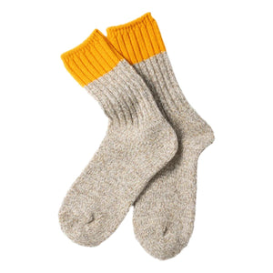 Merino Wool Ragg Socks Yellow - Socks
