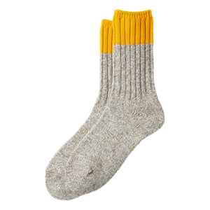 Merino Wool Ragg Socks Yellow - Socks