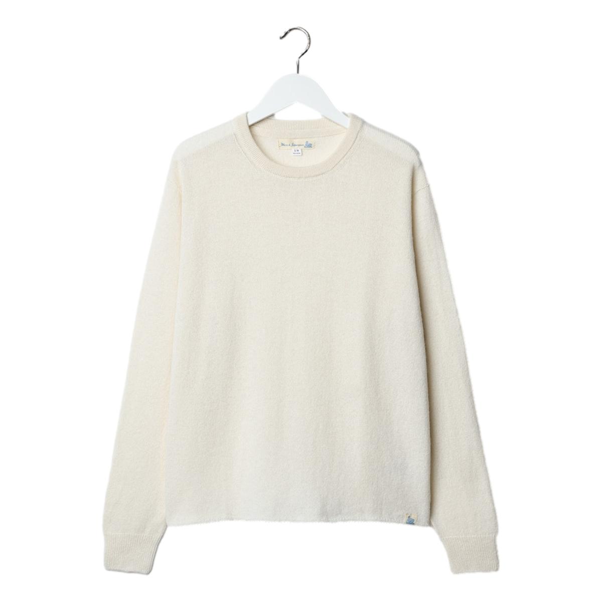 Merino Wool Silk Cashmere Knitted Sweater Nature - Sweater