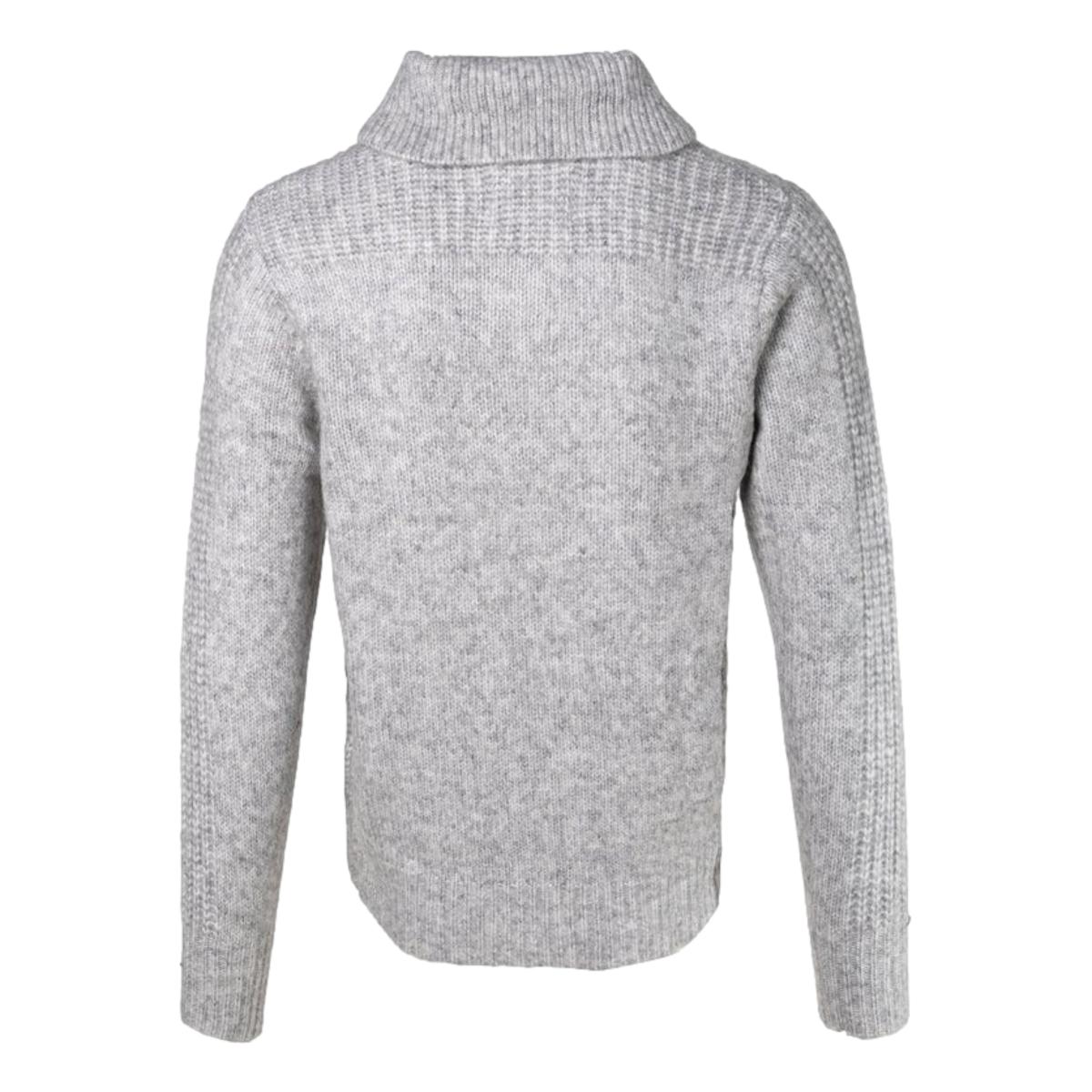 Midweight Triple Blend Shawl Collar Sweater Cloud Grey