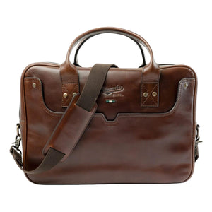 Mier Brown Leather Briefcase - Bag