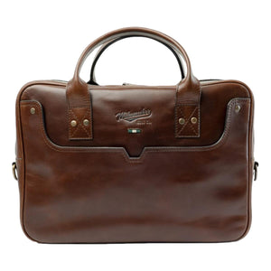 Mier Brown Leather Briefcase - Bag