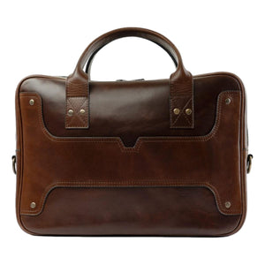 Mier Brown Leather Briefcase - Bag