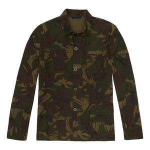 Military Jacket Camo Dry Waxed Poplin - Jacket