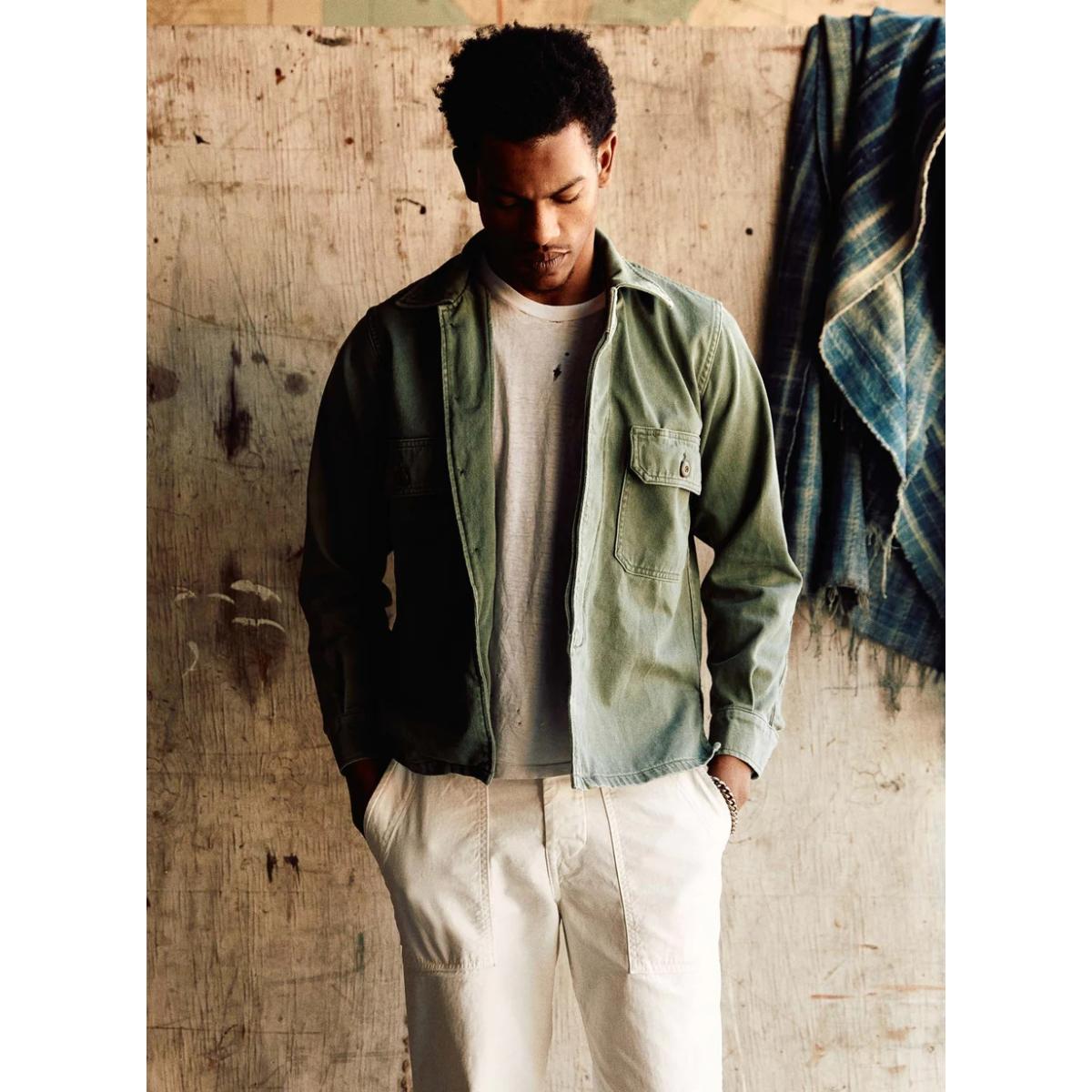 Military Shirt Jacket Fatigue Green - Shirt