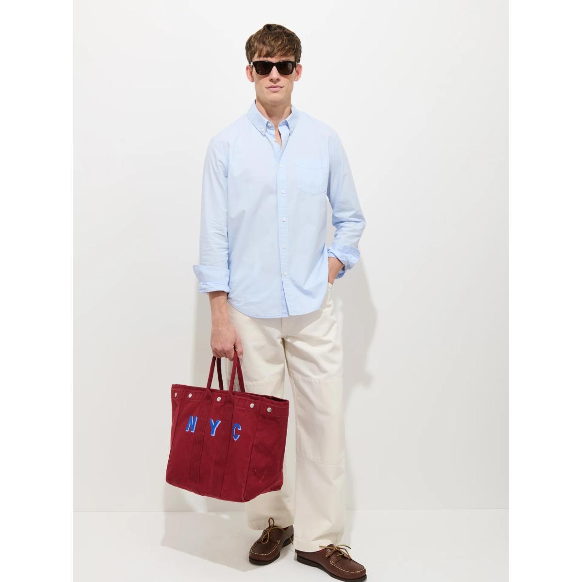 Mill Shirt Cotton Poplin Calm Blue - Shirts