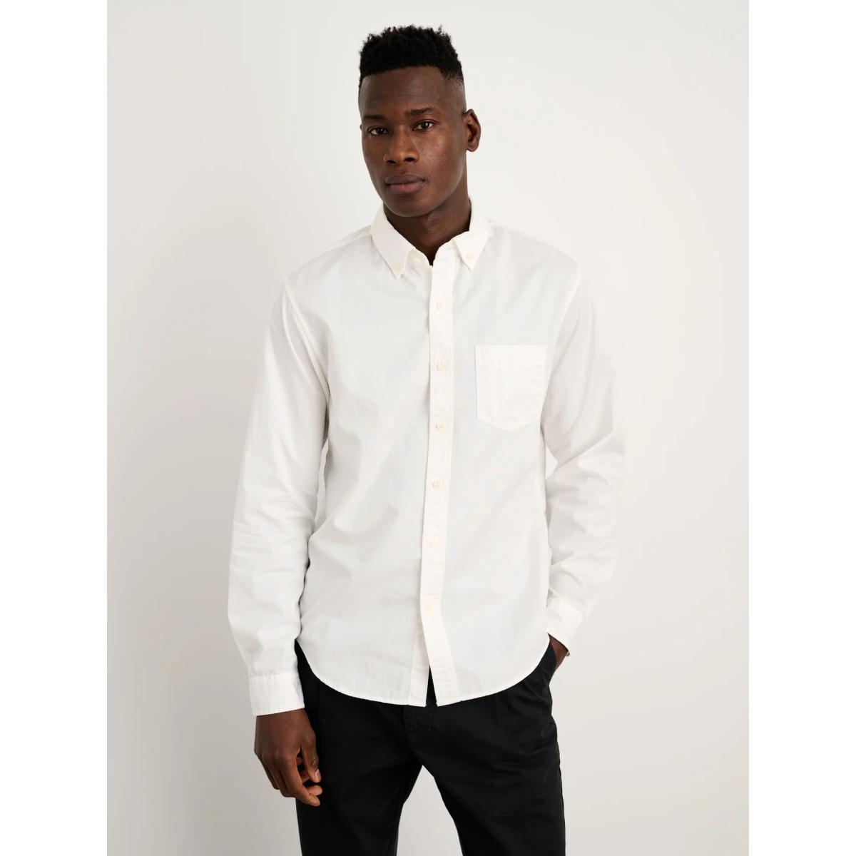 Mill Shirt Cotton Poplin White - Shirts