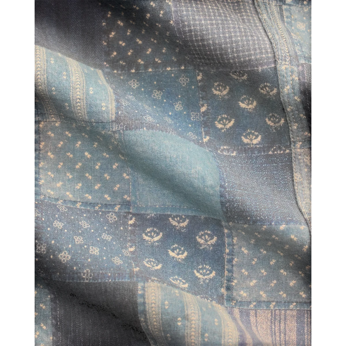 RRL Patchwork-Print Jersey Jacket Navy Multi - MILWORKS