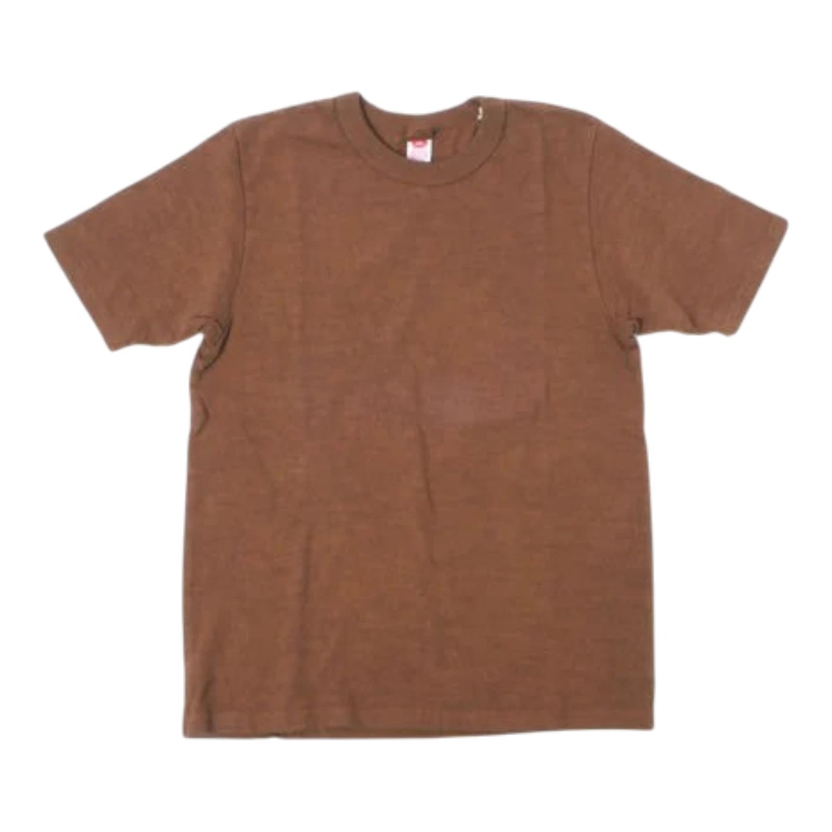 MILWORK No.8 Slub Nep Short Sleeve T-Shirt in coffee brown. Made from durable 9.5 oz. organic jersey with unique slub texture and neps.