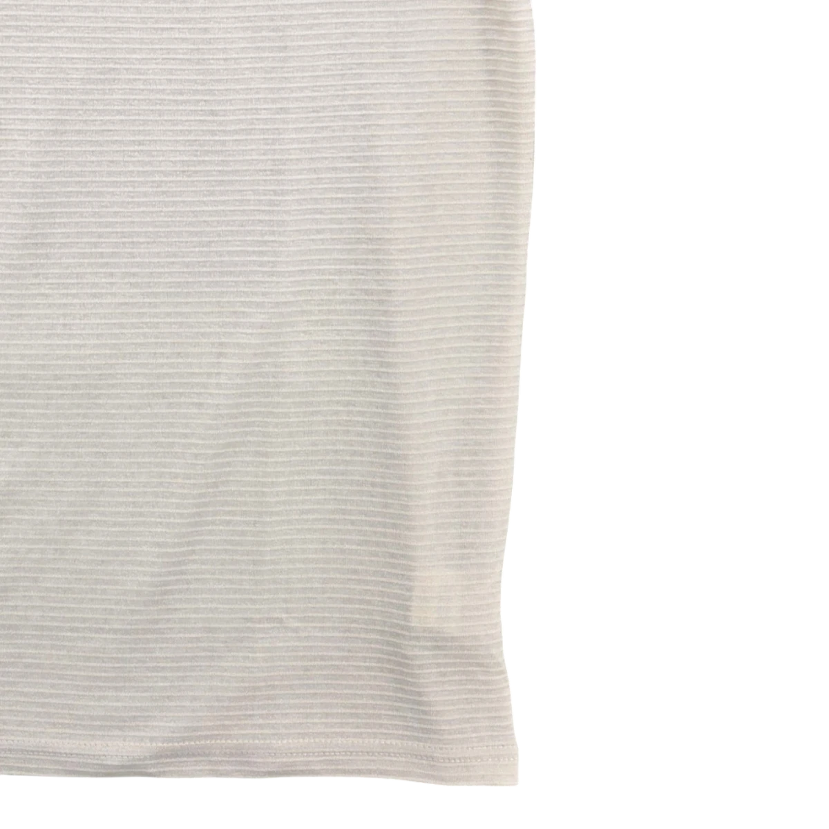 MILWORK short sleeve polo shirt in off-white with subtle horizontal stripe texture.